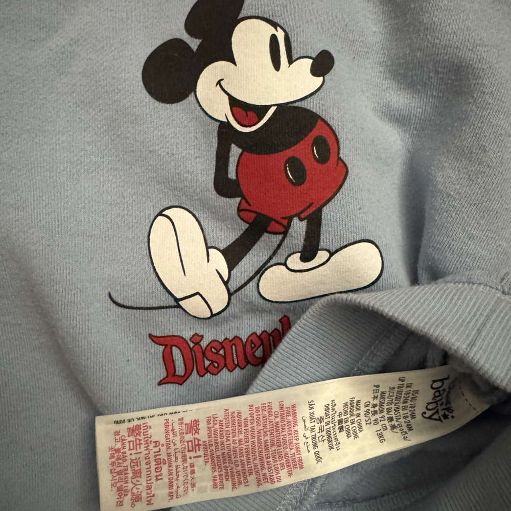 Disney Light Blue Mickey Mouse Sweatshirt - Picture 3 of 4